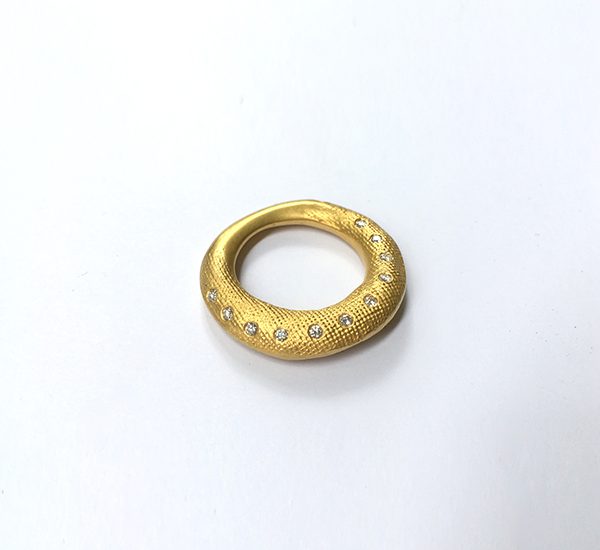 Trauring NADA 917 Gold mit 0,20 ct Brillanten